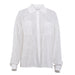 Color-New Spring Summer French Chiffon Shirt See-through Thin Niche Texture Shirt Women Top-Fancey Boutique