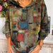 Color-Plus Size Autumn Winter Women Loose Printed Long Sleeve Hooded Sweater-Fancey Boutique