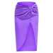 Color-Purple-High Waist French Twist Irregular Asymmetric Skirt Sexy Solid Color Satin Split Package Hip with a Zipper Long Skirt for Women-Fancey Boutique