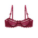 Color-Red-Lace Cutout Embroidered Lace Bow Shoulder Sneaky Design Girl Bra-Fancey Boutique