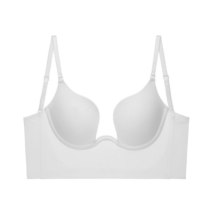Color-White separate-Summer Underwear Women Small Chest Push up U Shaped Beauty Back Multiple Wear Big Chest Breast Holding Sexy Bra Set-Fancey Boutique