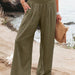 Color-Army Green-Spring Summer Women Casual Trousers Casual Cotton Distressed Mid Waist Trousers Outer Wear-Fancey Boutique