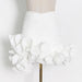 Color-Niche Design Pettiskirt Milky White Package Hip With A Zipper Wooden Ear Short Stitching Skirt Women-Fancey Boutique