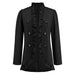 Color-Black-Women Ruffled Cardigan Button Small Coat Autumn Winter Long Sleeve Short-Fancey Boutique