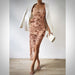 Color-Women Clothing Summer Sexy Slim One Shoulder Irregular Asymmetric Printing Slip Dress-Fancey Boutique