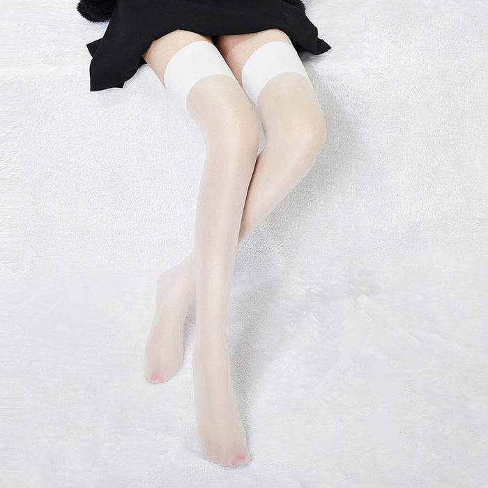 Color-White-High Elastic Leg Shaping High Stockings-Fancey Boutique