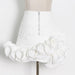 Color-Niche Design Pettiskirt Milky White Package Hip With A Zipper Wooden Ear Short Stitching Skirt Women-Fancey Boutique