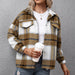 Color-Thickened Cashmere Long-Sleeved Plaid Jacket Loose Casual shacket Jacket Plush Plaid Jacket Coat for Women-Fancey Boutique