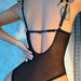 Color-Faux Leather Glossy Nightclub Sexy Sexy Underwear Strap Sexy Jumpsuit-Fancey Boutique
