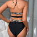 Color-Sexy Hollow Out Cutout Backless Letter Graphic Strap Three Point Sexy Lingerie Set-Fancey Boutique