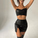 Color-Winter Tube Top Vest Sexy High Waist Slim Slimming Ladies Split Skirt Outfit-Fancey Boutique