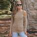 Color-Fall Solid Color Pullover Long Sleeve Top Women Thin All Matching Slim Fit Slimming Bottoming Shirt Women-Fancey Boutique