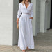 Color-White-Fall Women Clothing Two Piece Set Simple Solid Color Shirt Casual Set-Fancey Boutique