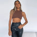 Color-Women Clothing Summer New Fashion Sexy Vest High Waist cropped Sleeveless Top-Fancey Boutique
