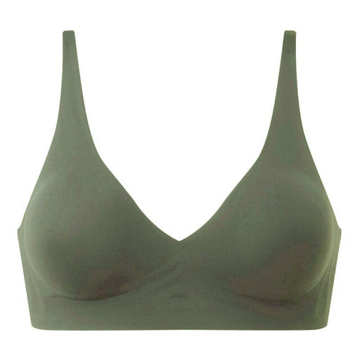 Color-Green-Seamless Underwear V neck Non Steel Ring Big Breast Detachable Chest Pad Thin Soft Support Comfortable Bra-Fancey Boutique