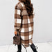 Color-Brown-Autumn Winter Long Single Breasted Collared Shacket Woolen Coat-Fancey Boutique