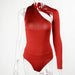 Color-Red-Fall Winter Women Clothing Sexy Backless Halter Long Sleeve Tight Bodysuit Women Bodysuit-Fancey Boutique