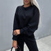 Color-Autumn Winter round Neck Sweater Top Casual Trousers Two-Piece Set Women Clothes Sweater Suit Basic-Fancey Boutique