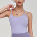 Color-Lilac Purple-Sports Underwear Women One Piece Cup Spaghetti Strap Shockproof Running Beauty Back Outer Wear Strap Yoga Bra Top-Fancey Boutique