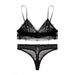 Color-Black-Varsbaby Girl Underwear Women Sexy Lace French Wireless Bra Girl Bra T Back Suit-Fancey Boutique