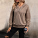 Color-Autumn Women Clothing Solid Color Long Sleeve Hooded Sweater for Women-Fancey Boutique