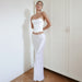 Color-White-Summer Maxi Dress Fashionable Sexy All Match Sheath Long Satin Skirt-Fancey Boutique
