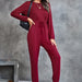 Color-Autumn Winter Women Clothing Classic Casual Long Sleeve Solid Color Jumpsuit-Fancey Boutique