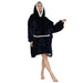 Color-Navy Blue Adult Cold-Proof Clothes-Pajamas Thickened Double-Layer Lazy Can Wear Lazy Blanket Super Soft Lazy Hooded Pajamas Double-Layer Lazy Sweater-Fancey Boutique