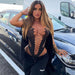 Color-Black-Solid Color off-Shoulder Long Sleeve Rhinestone Hollow Out Cutout out See through Slim Sexy High Waist Lace Jumpsuit-Fancey Boutique
