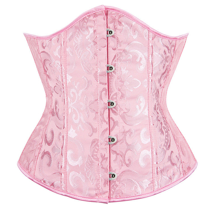 Color-Pink-Short Court Corset Body Shaping Vest Wedding Dress Bottoming Waist Seal Ladies Function Shapewear-Fancey Boutique