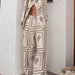 Color-Printed Long Sleeved Shirt Trousers Two Piece Suit Home Wear-Fancey Boutique