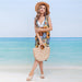 Color-Sanya Beach Vacation Knitted Blouse Beach Bikini Long Knitted Cardigan Coat-Fancey Boutique