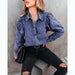 Color-Autumn Winter Collared Casual Street Denim Shirt Women-Fancey Boutique