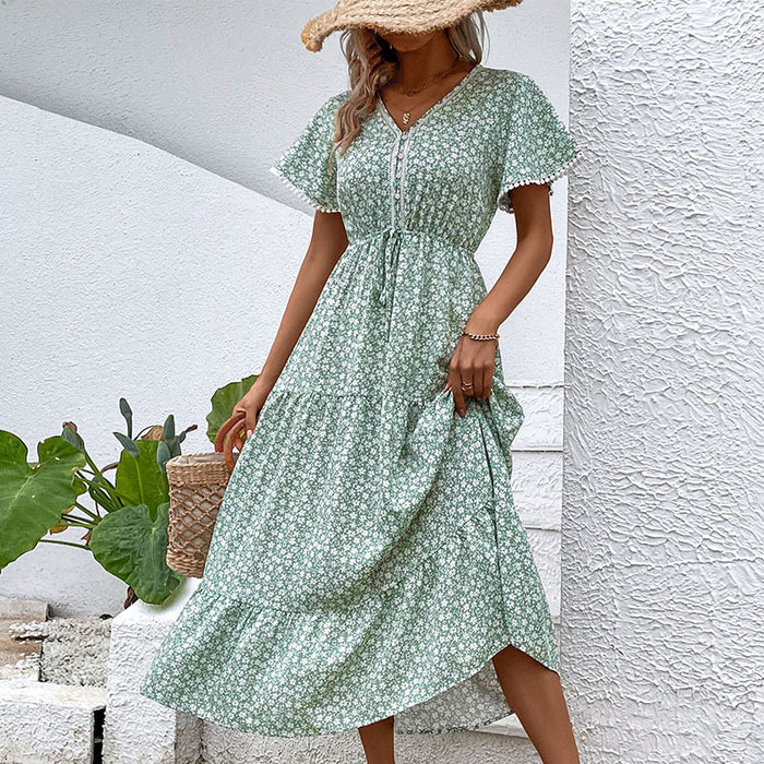 Color-Summer Dress Women Printed Wear Dress-Fancey Boutique
