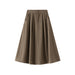 Color-Skirt Women Autumn High Waist A line Skirt Long Skirt Slimming Large Hem Umbrella Skirt Drape Skirt-Fancey Boutique