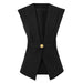 Color-Black-Summer Sleeveless Slim Fit Office Women Business Vest Women-Fancey Boutique