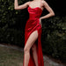 Color-Red-Spring Summer Women Clothing Sexy Sleeveless Camisole Gown Dress-Fancey Boutique