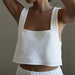 Color-Summer Crepe Cotton Pajamas Comfortable Vest Shorts Set Ladies Homewear-Fancey Boutique