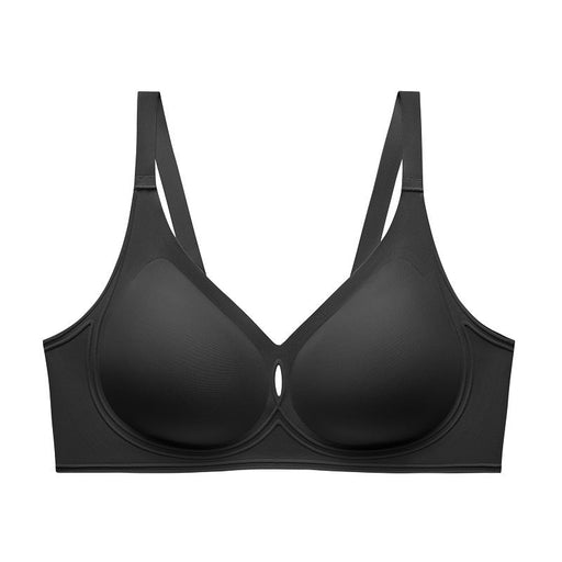 Color-Black (singleton)-Seamless Underwear 3D Flocking Silicone Jelly Soft Support Wireless Thin Comfortable Bra Set-Fancey Boutique