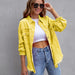 Color-Yellow-Arrival Multicolor MidLength Ripped Loose Denim Jacket Women Jacket Women-Fancey Boutique