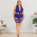 Color-Plus Size Women Clothes Summer Ripped Collar Vest Dress-Fancey Boutique