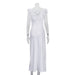 Color-Women Spring Summer Sexy V-neck Backless White Feather Slimming Cami Dress for Women-Fancey Boutique