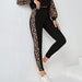 Color-Women Clothing Leopard Print Comfortable Suit Outerwear Long Sleeved Tops Casual Long Pants-Fancey Boutique