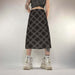 Color-British Classic Trendy Plaid Sexy Low Waist Midi Skirt Early Autumn Straight Casual Simple Skirt-Fancey Boutique