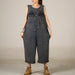 Color-Loose Jumpsuit Personality Wool Tassel Hanging Crotch Wide Leg Cropped Jeans Korean-Fancey Boutique