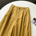 Color-Yellow-Cropped Casual Pants Korean High Waist Elastic Banana Pants Women Spring Thin Slimming Harem Pants-Fancey Boutique