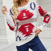 Color-Contrast Color Women Knitwear Autumn Winter Christmas Long Sleeved Sweater Women-Fancey Boutique