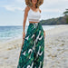 Color-Green-Women Clothing Casual Vacation High Waist Print Wide Leg Pants-Fancey Boutique