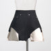 Color-Summer High Waist Black Sexy Shorts Slimming Contrast Color Casual Straight Shorts-Fancey Boutique