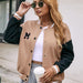 Color-Women Clothing Casual Long Sleeve Solid Color Cardigan Coat Top Varsity Jacket for Women-Fancey Boutique